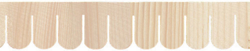 Dollhouse Miniature Fishscale Shingle Strips,12Pk